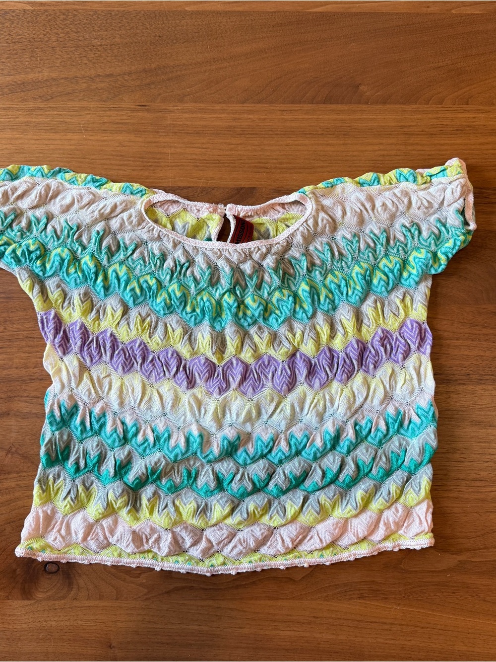Missoni Kids Multicolor Zigzag Knit Top – Size 6 – Made in Italy
